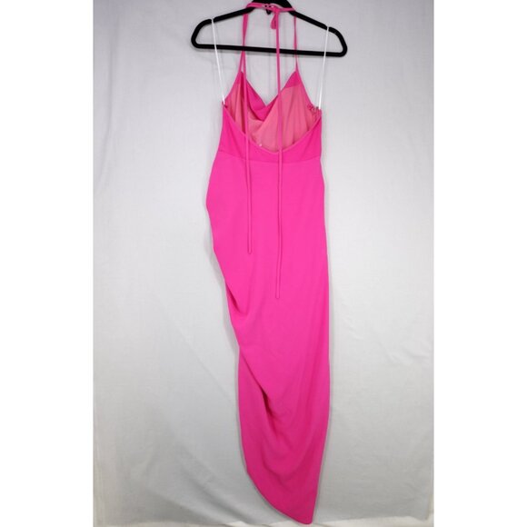 Revolve Amanda Uprichard Jasalina Maxi Dress Size Medium Hot Pink Sexy Party - Picture 3 of 16